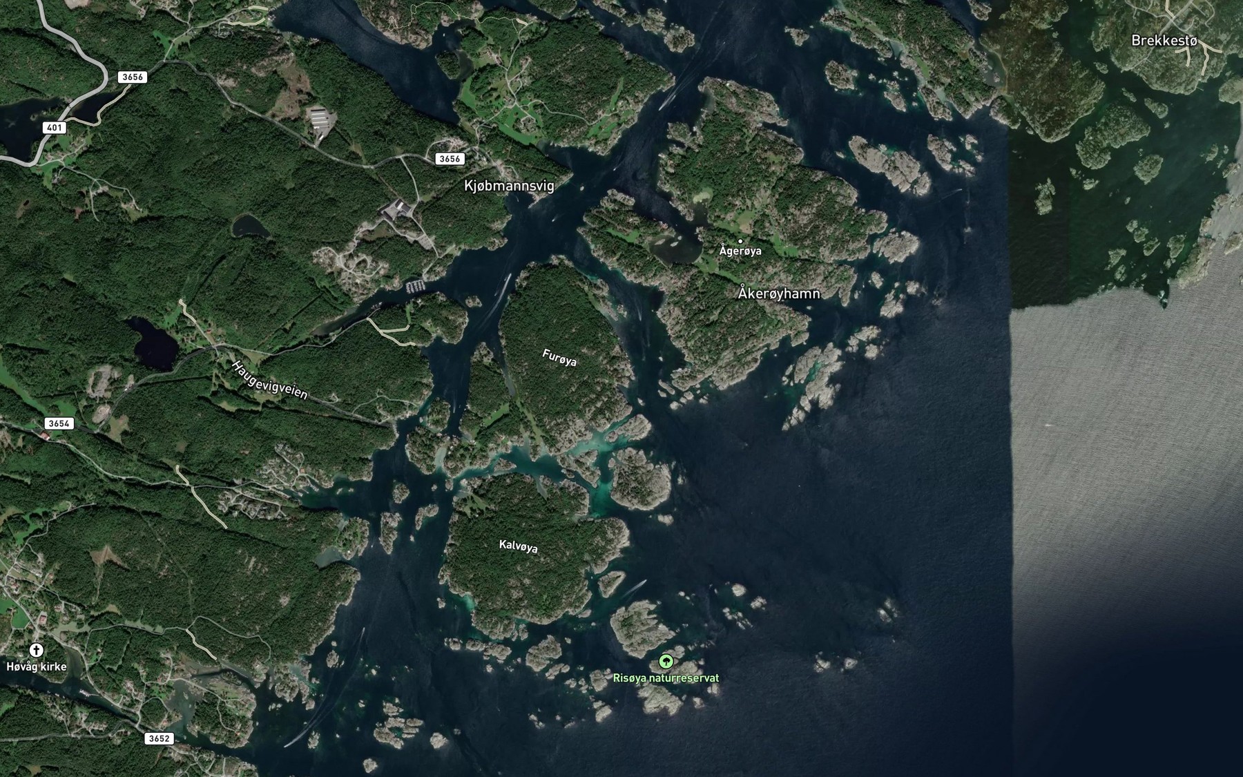 Satellite map of the Stokkevig