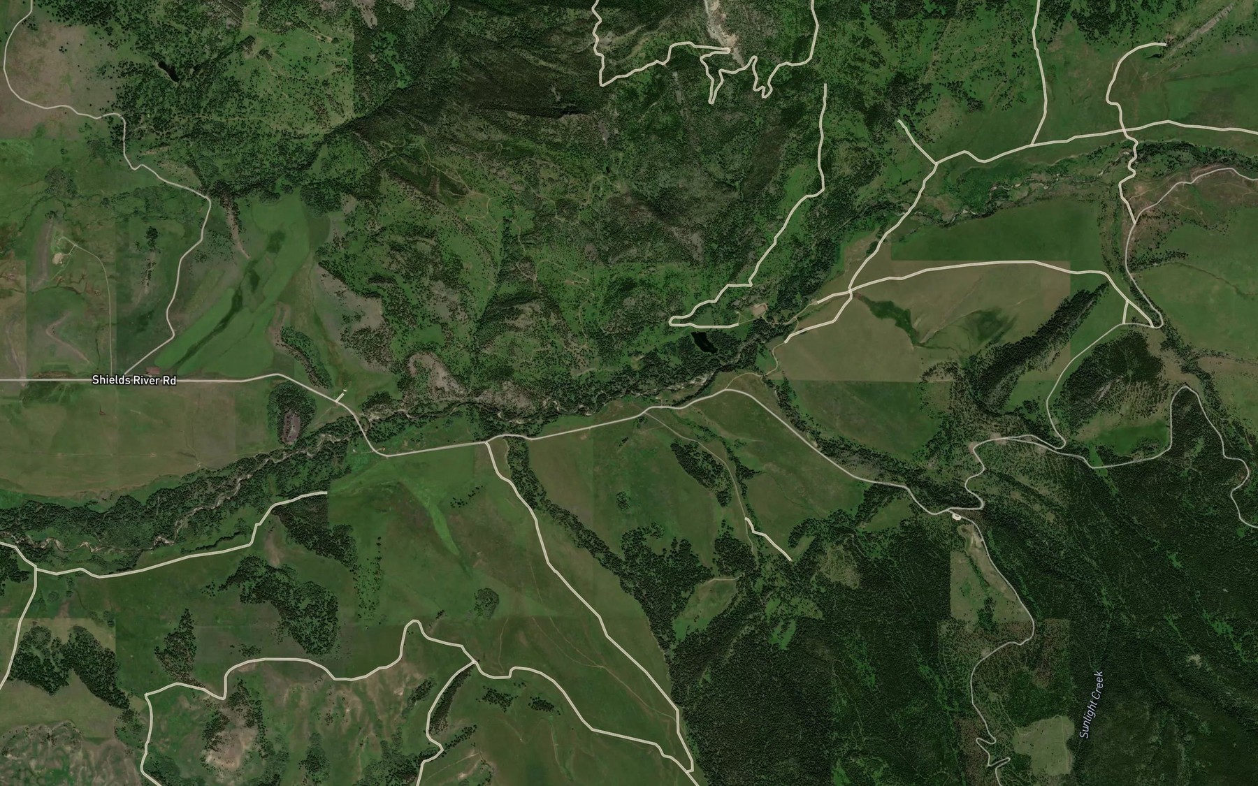 Satellite map of the Mill Creek