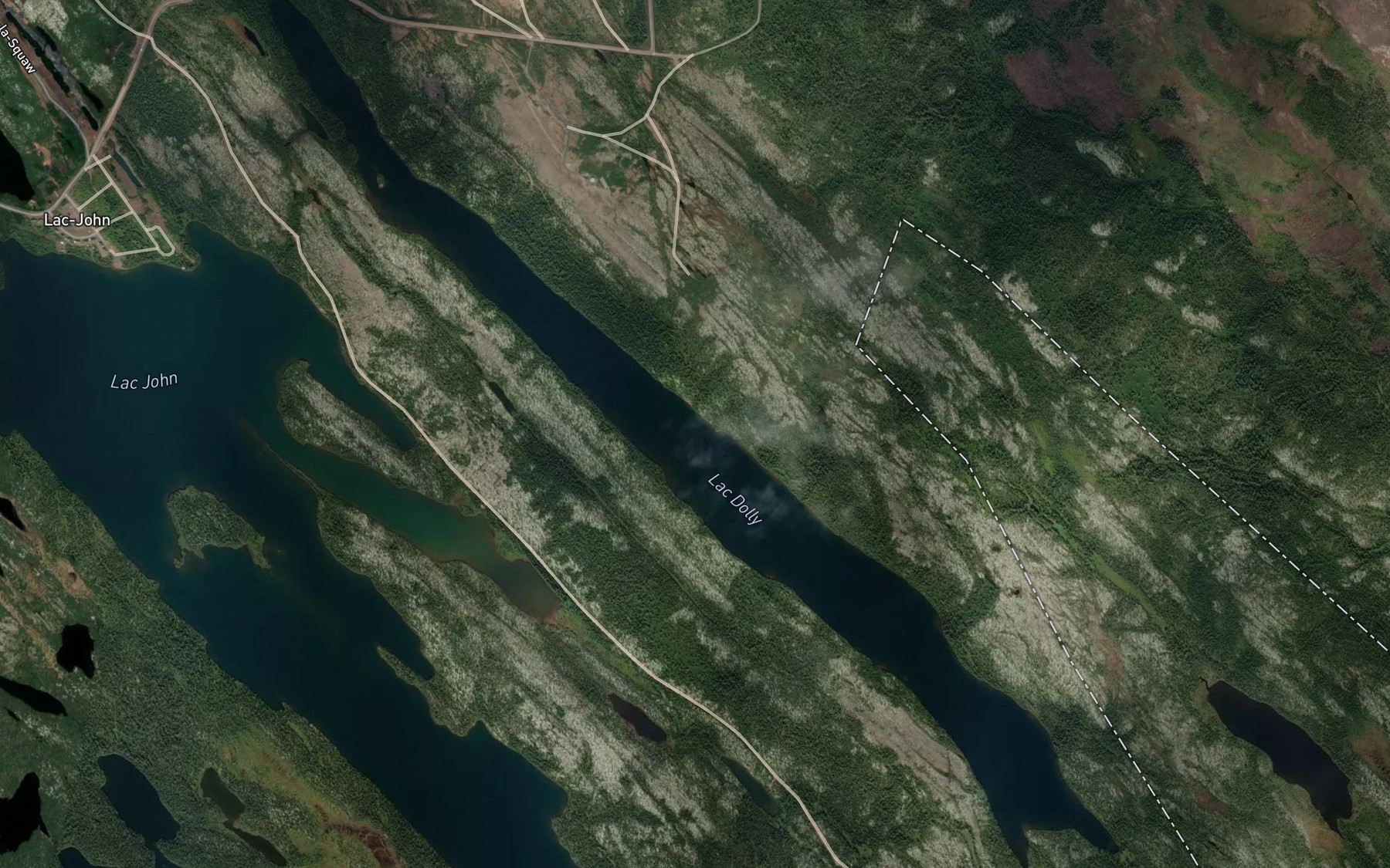 Satellite map of the Lac Dolly