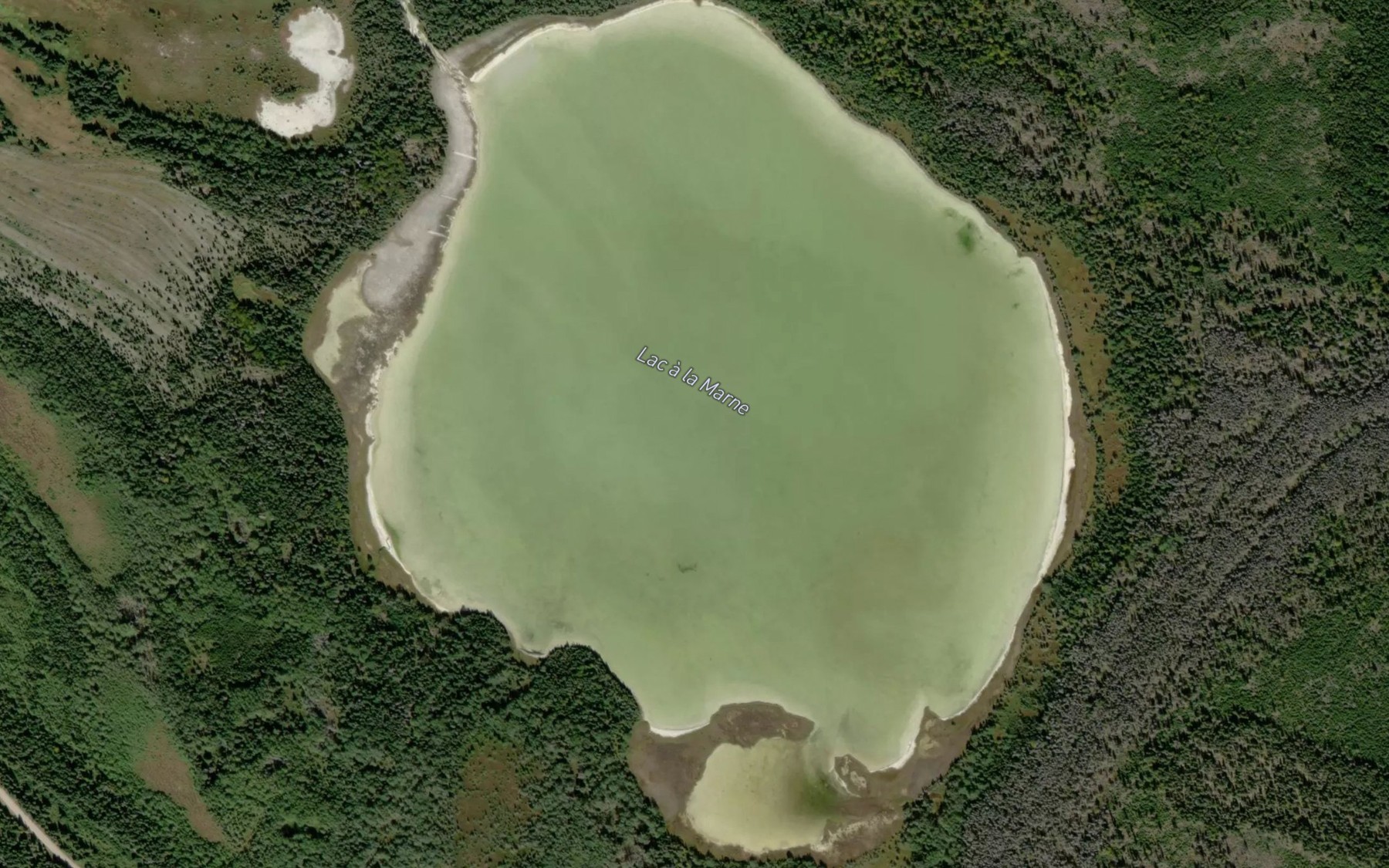 Satellite map of the Lac a la Marne