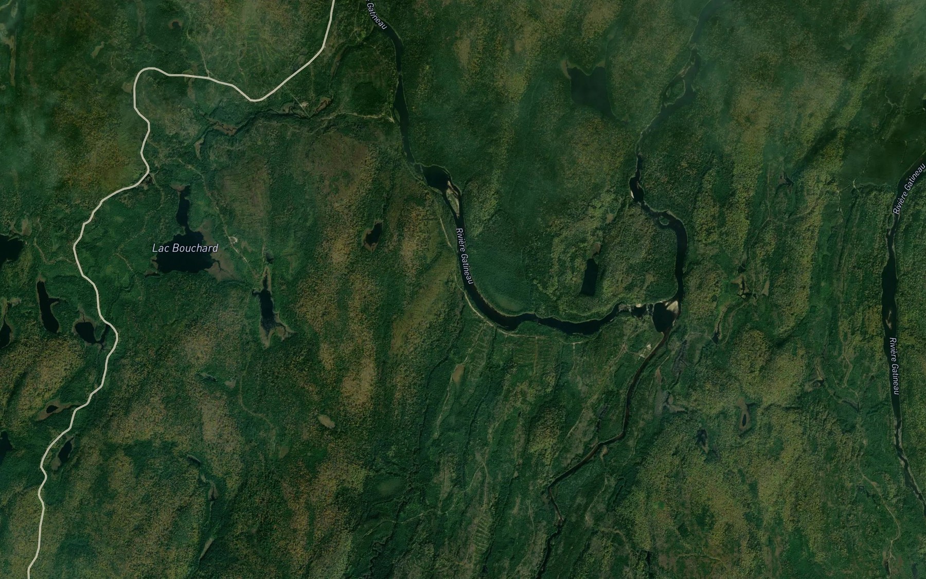Satellite map of the Ruisseau Misere