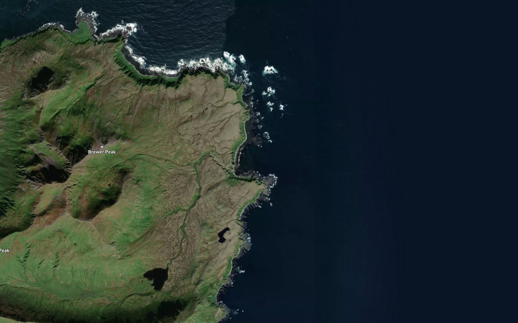 Satellite map of the Kelliher Cove
