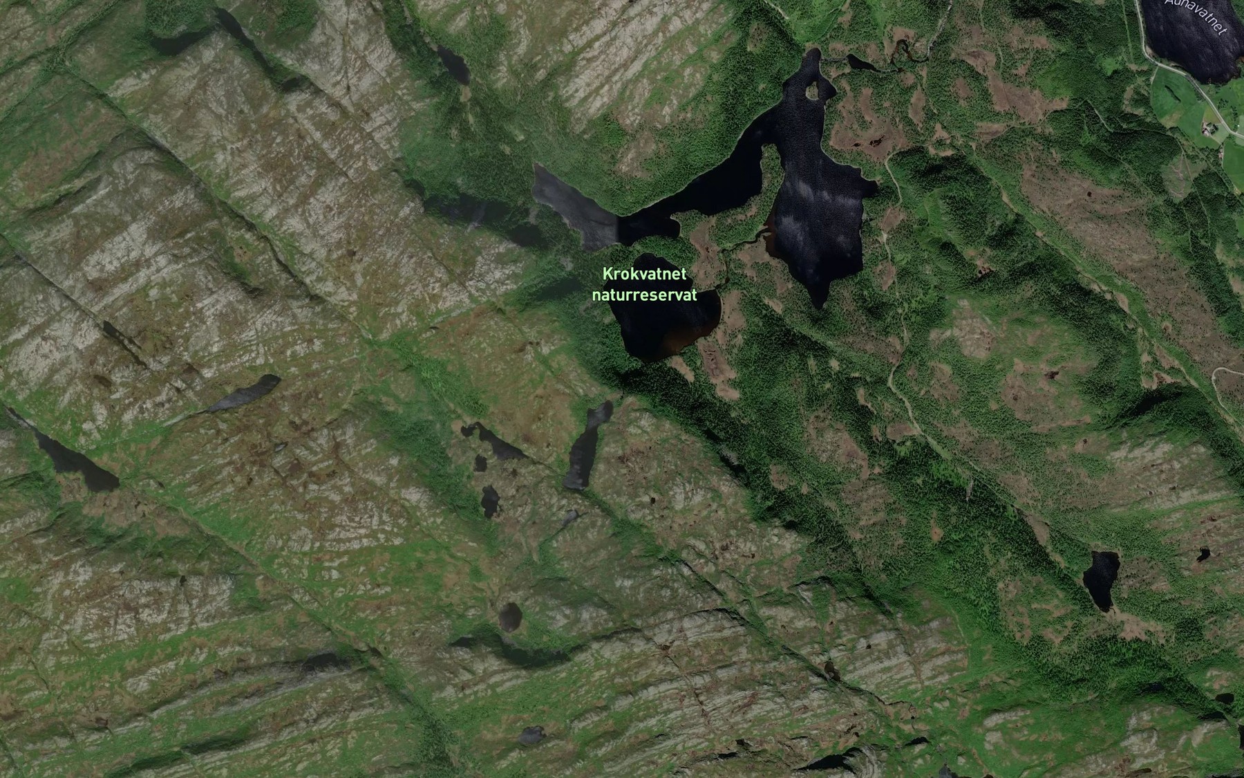 Satellite map of the Krokfossen