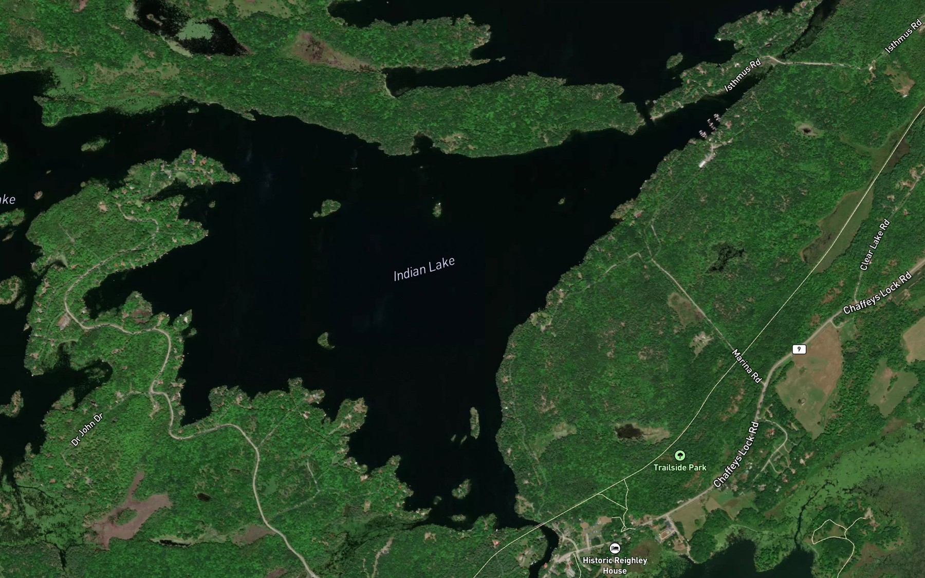 Satellite map of the Indian Lake