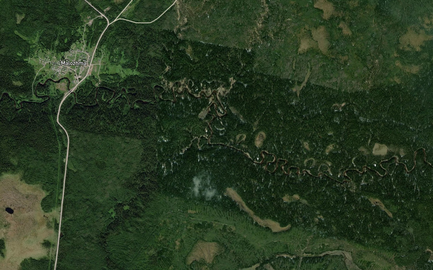Satellite map of the Glubokiy