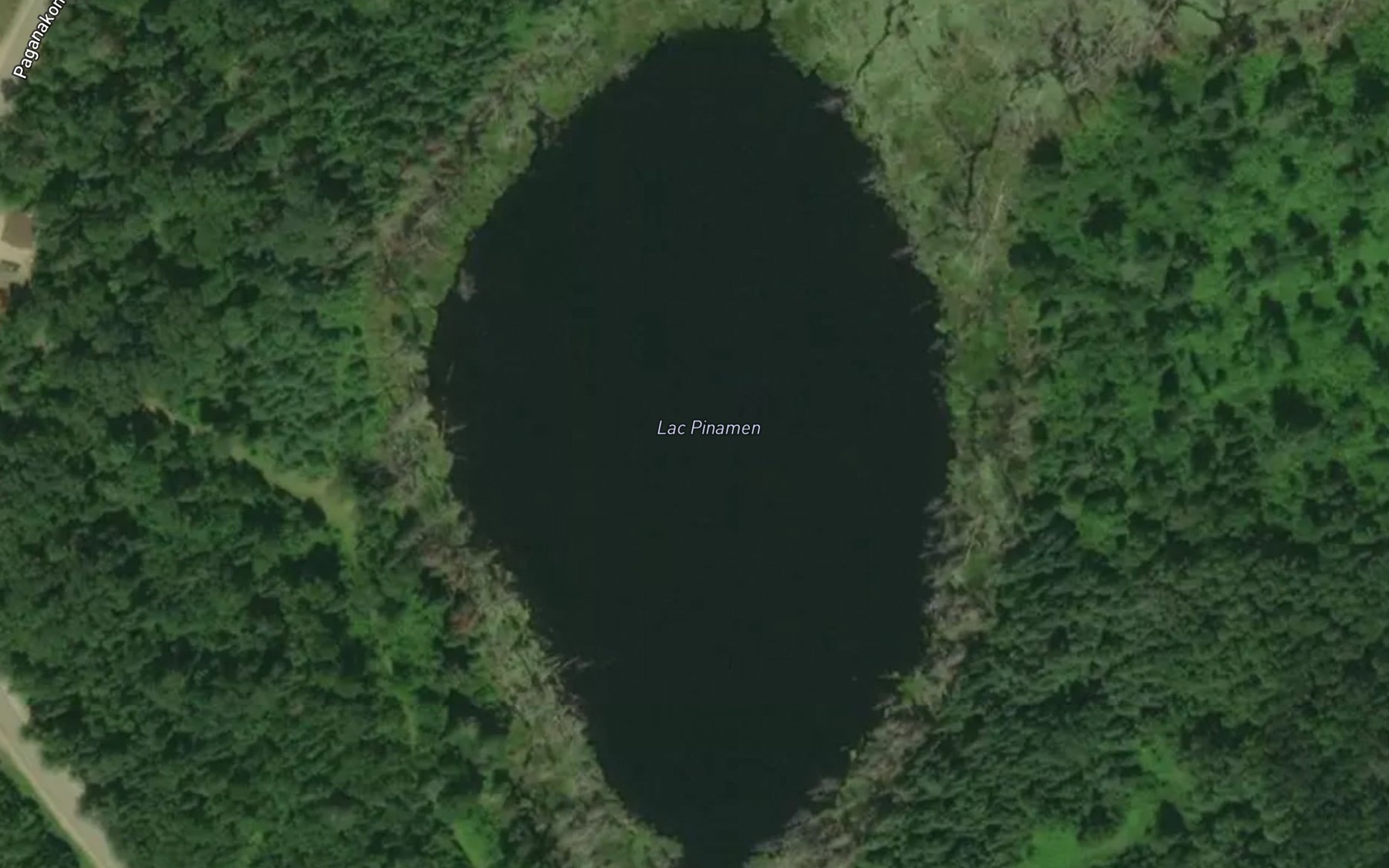 Satellite map of the Lac Pinamen