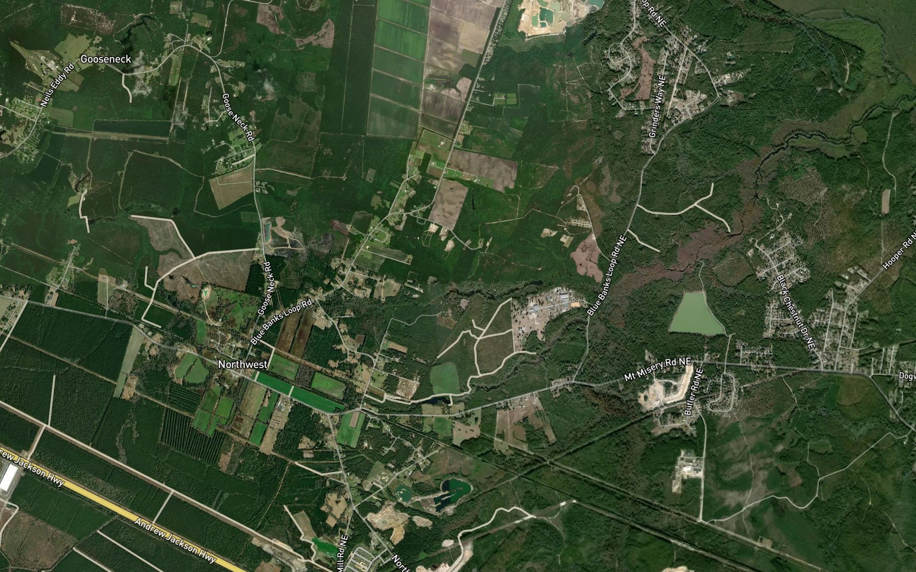 Satellite map of the Coffin Branch
