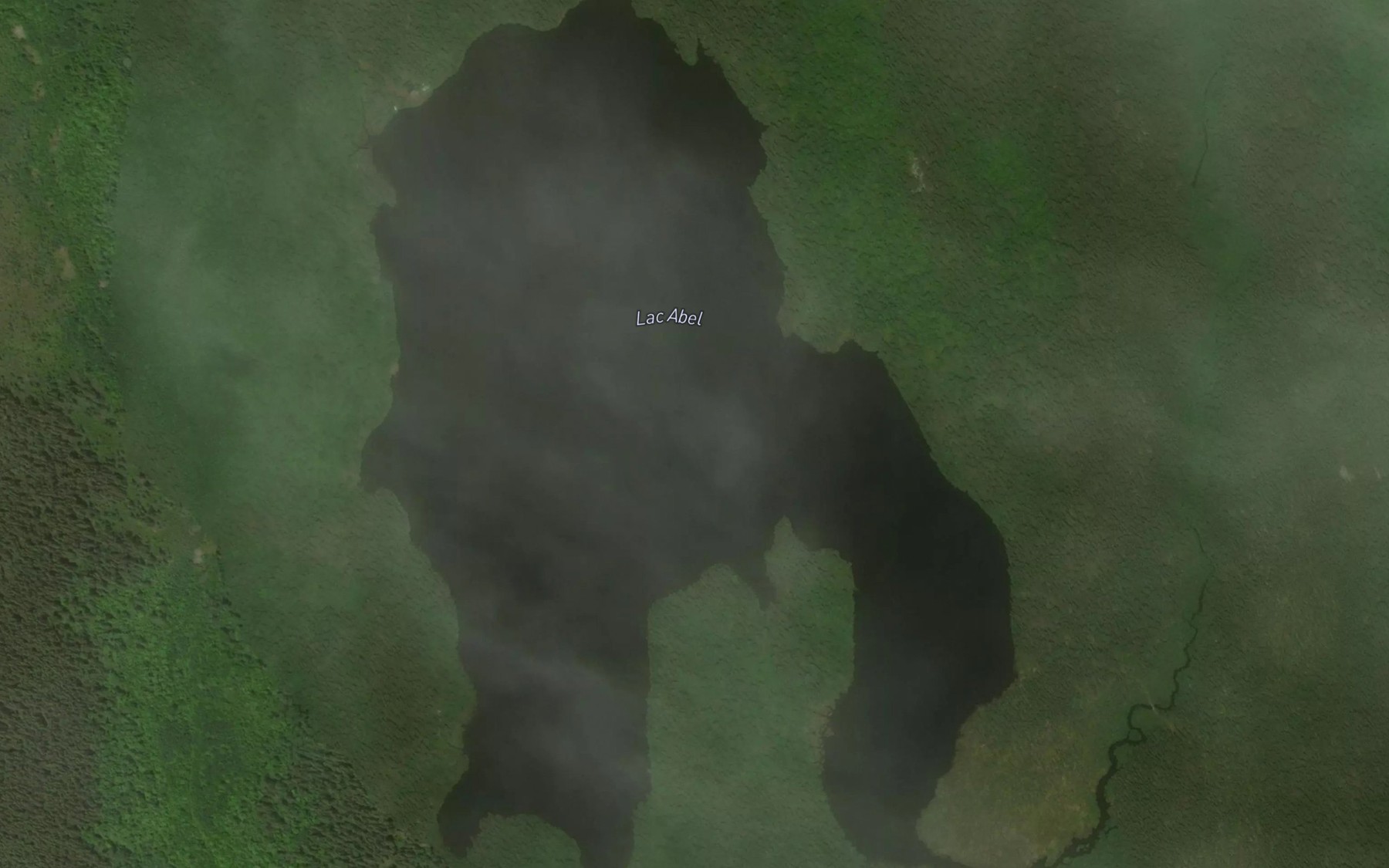Satellite map of the Lac Abel