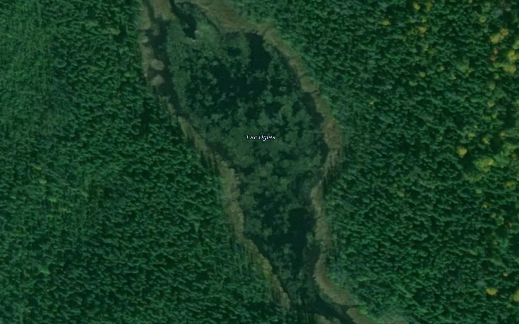 Satellite map of the Lac Uglas