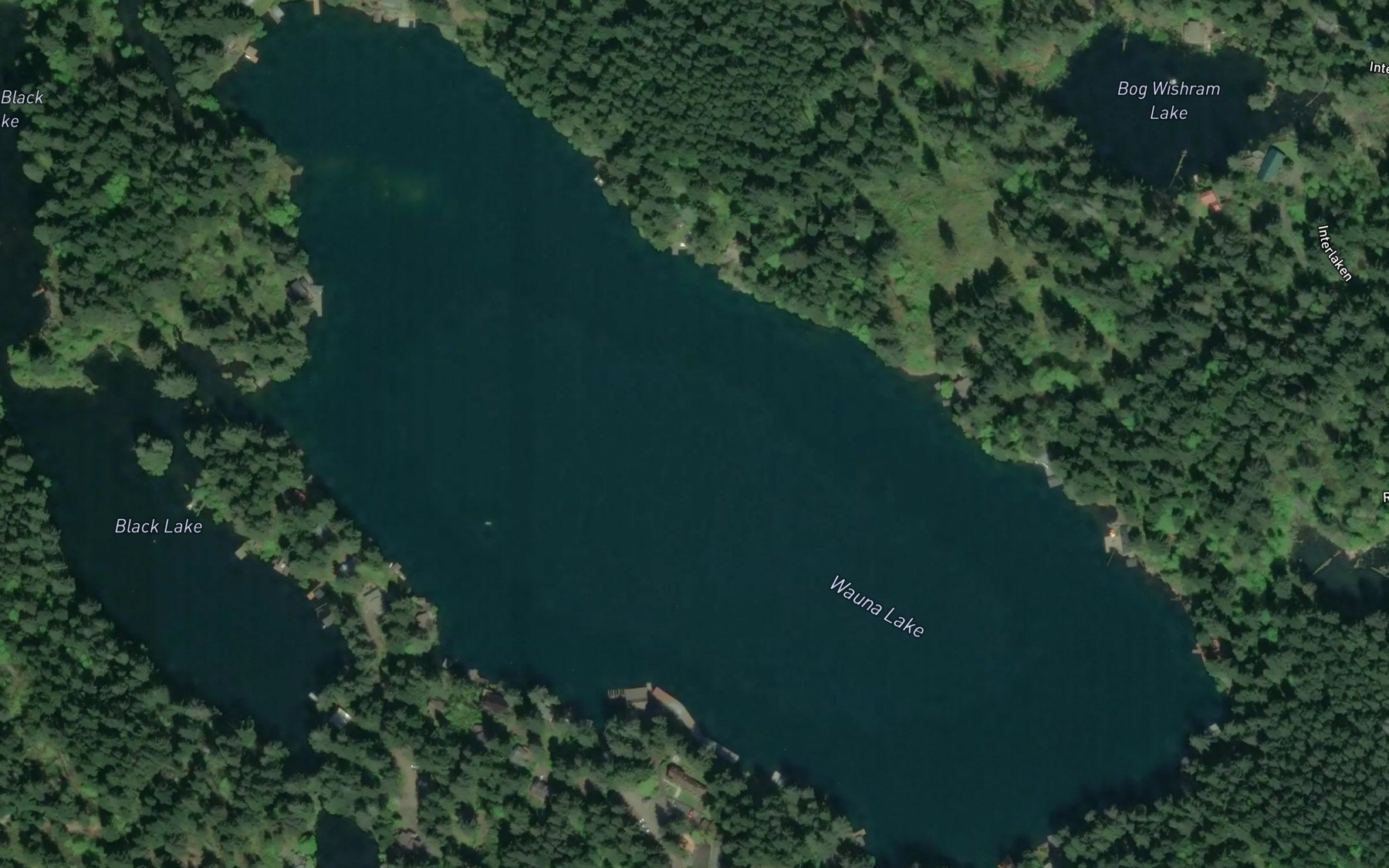 Satellite map of the Wauna Lake