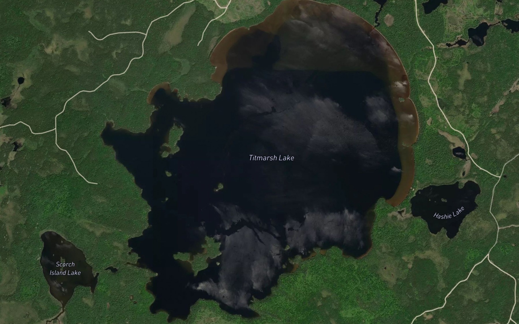 Satellite map of the Titmarsh Lake