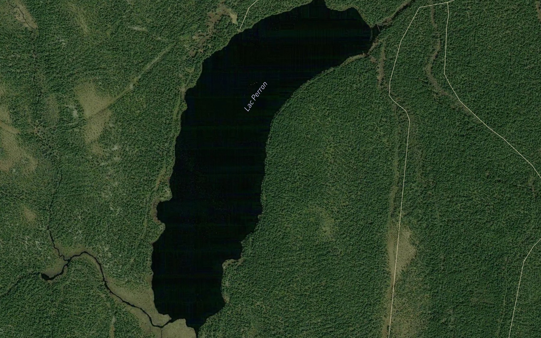 Satellite map of the Lac Perron