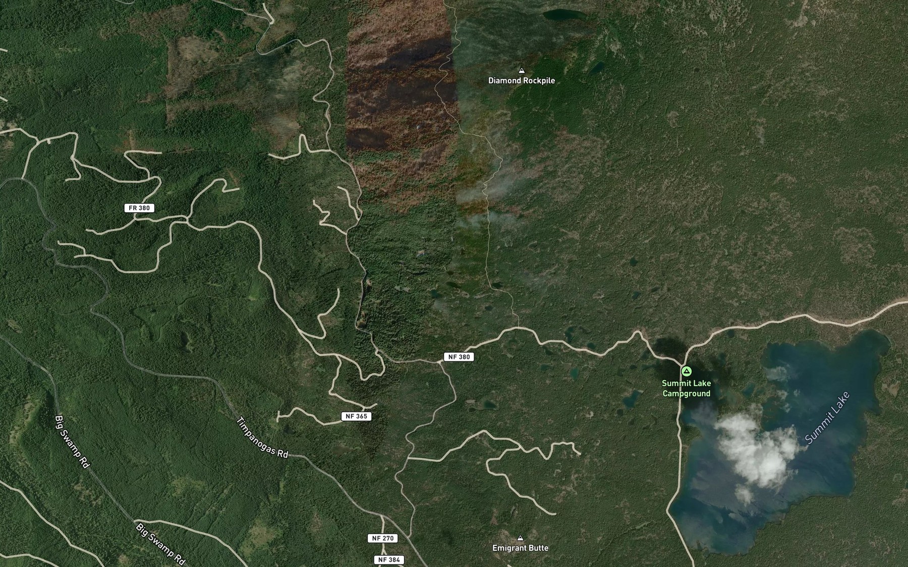Satellite map of the Neet Lake