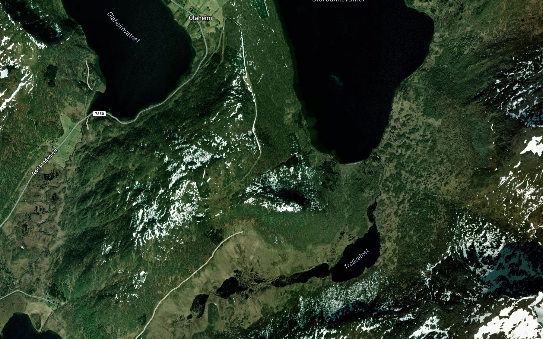Satellite map of the Vassmodalselva