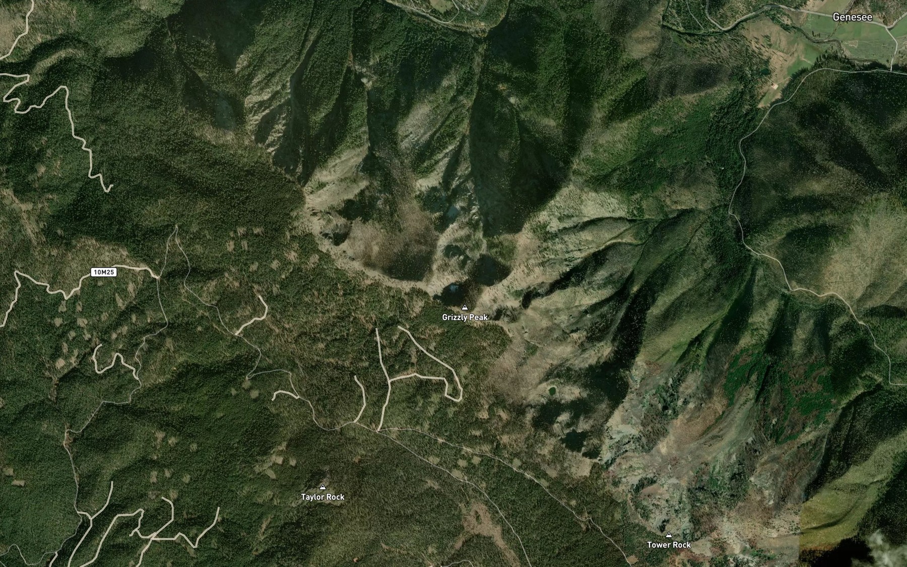 Satellite map of the Devils Punchbowl