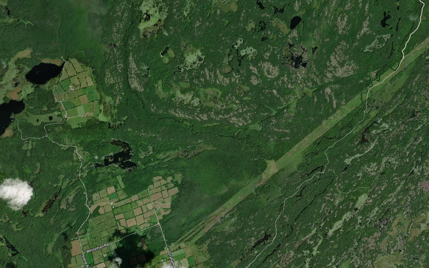 Satellite map of the Moriah Creek