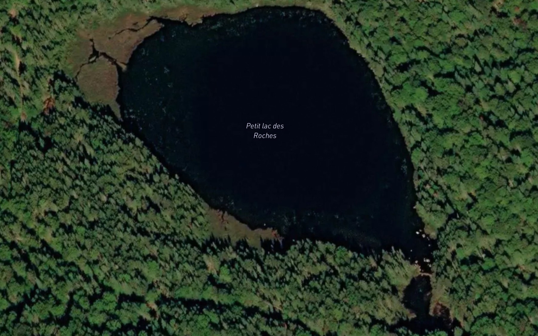 Satellite map of the Petit lac des Roches