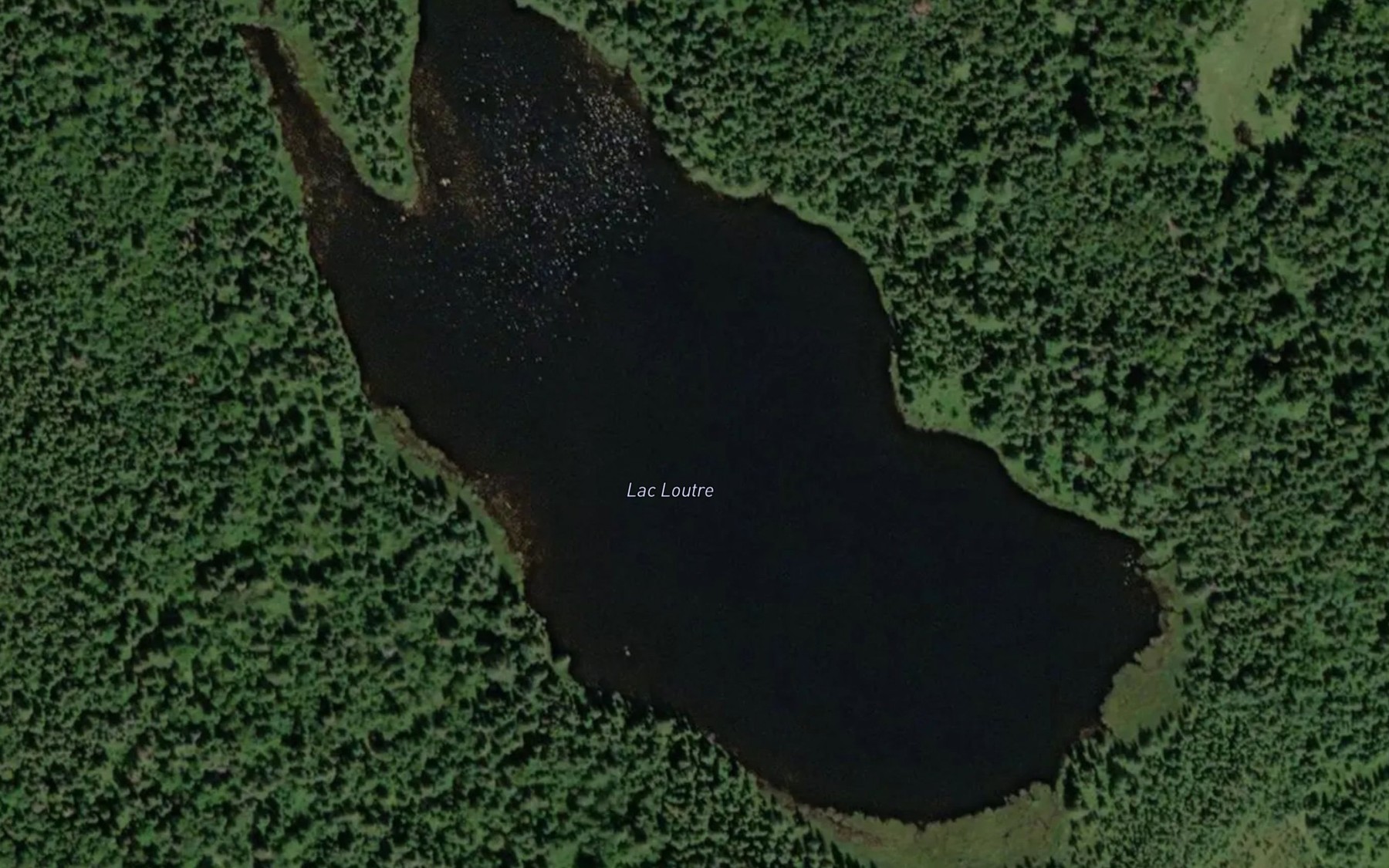 Satellite map of the Lac Loutre