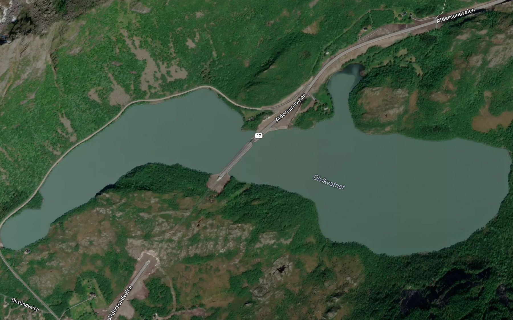 Satellite map of the Olvikvatnet