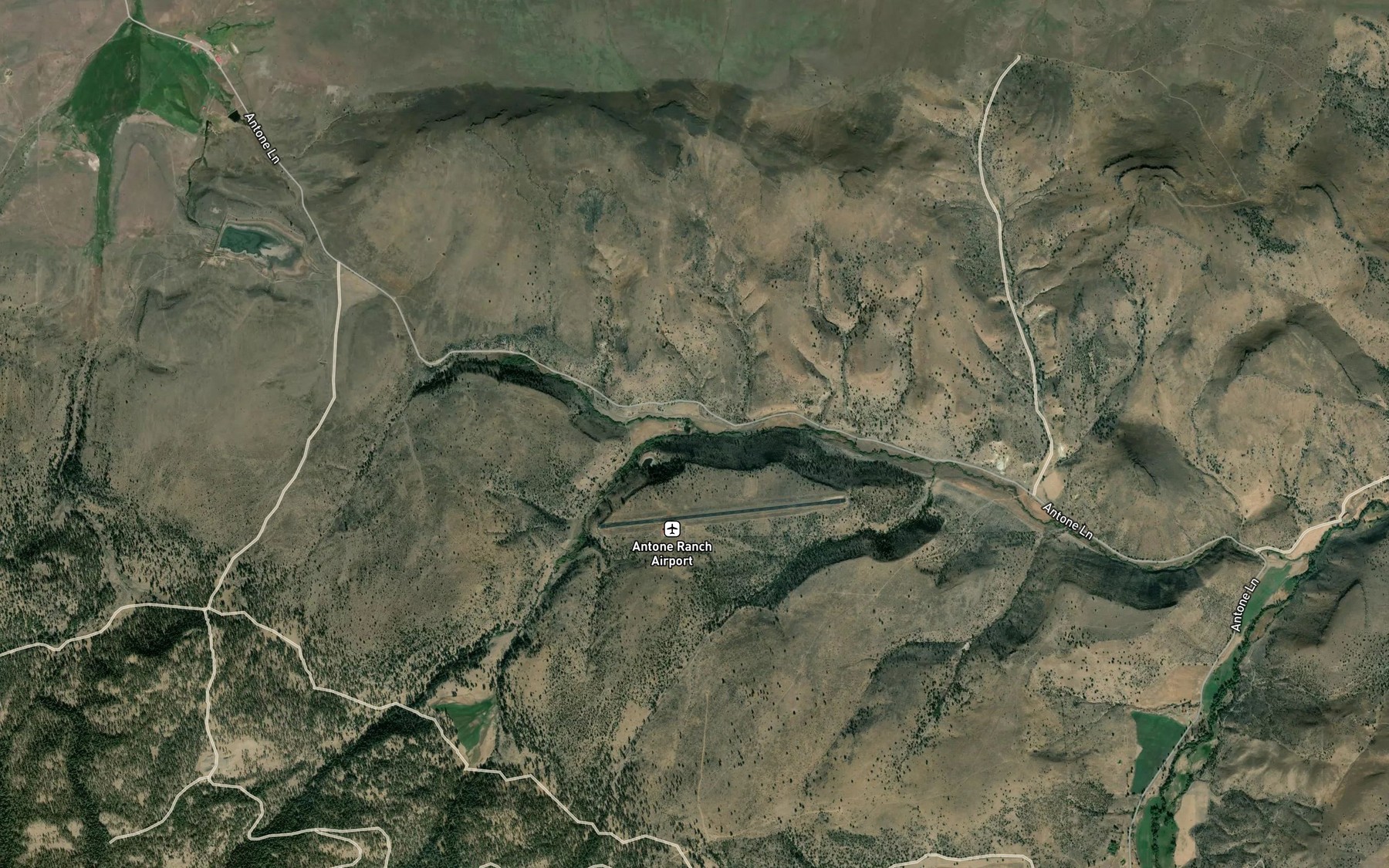 Satellite map of the Shingle Creek
