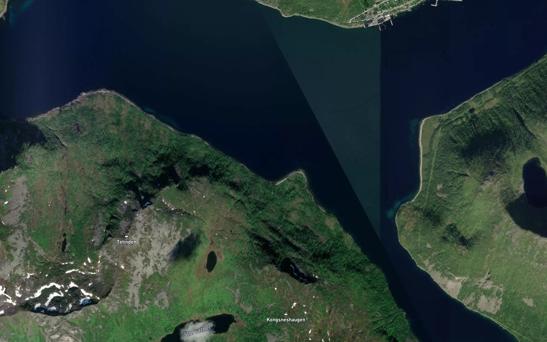 Satellite map of the Kongsnesbukta