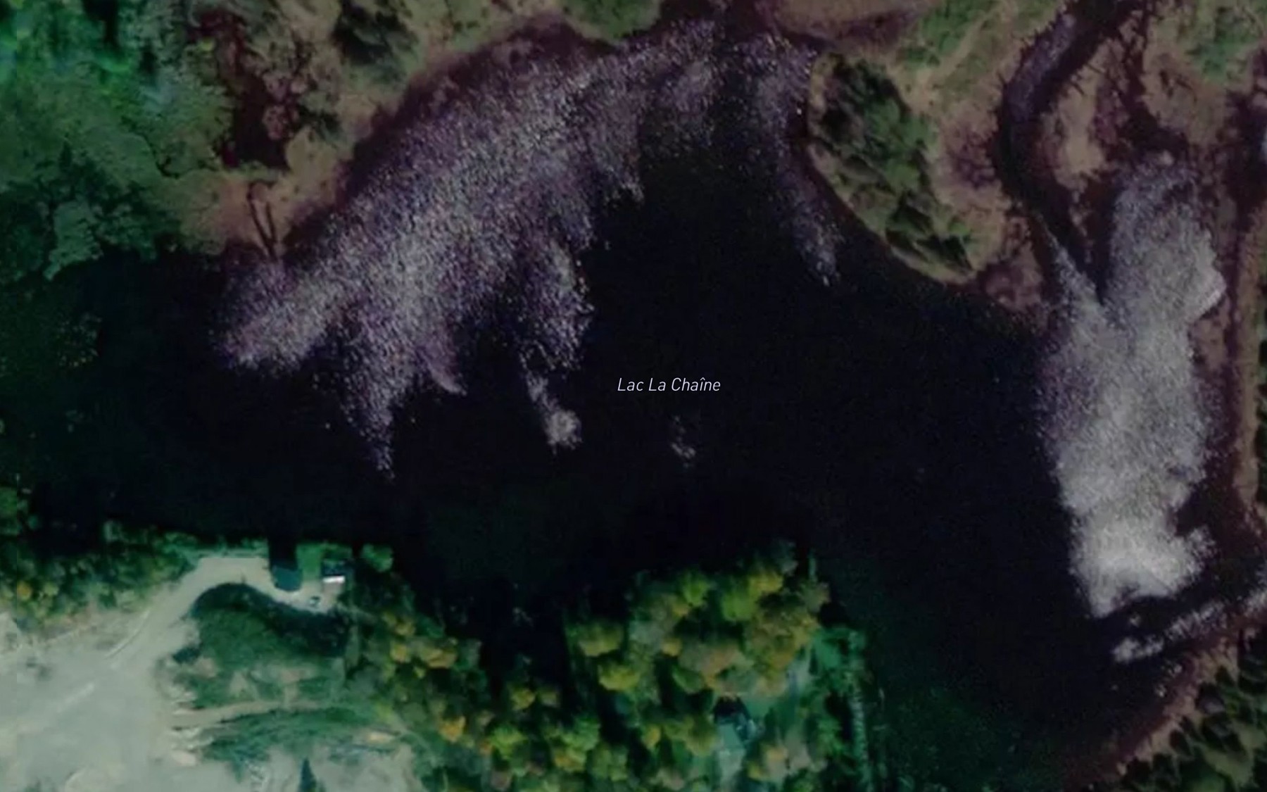 Satellite map of the Lac La Chaine