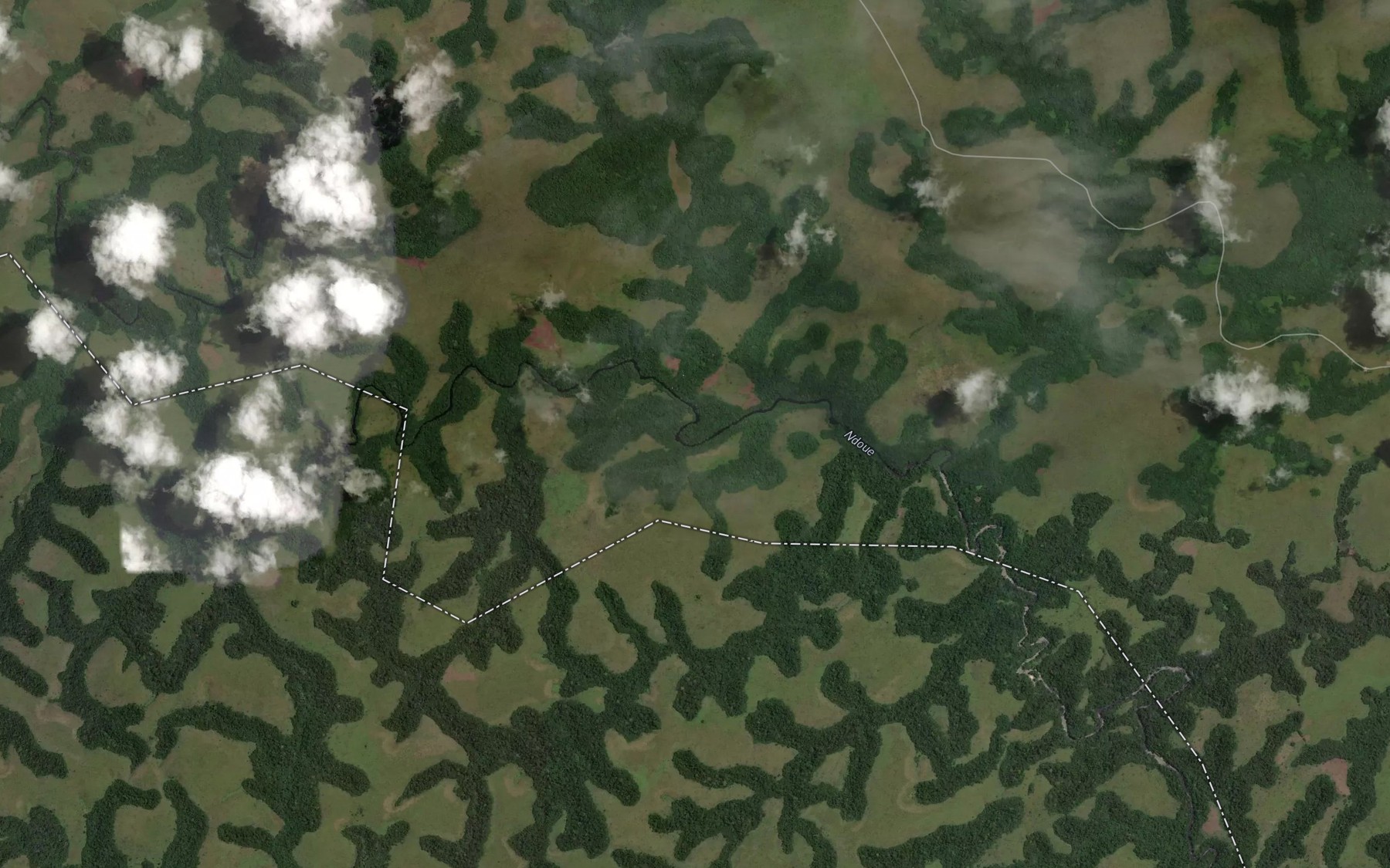 Satellite map of the Louhoua