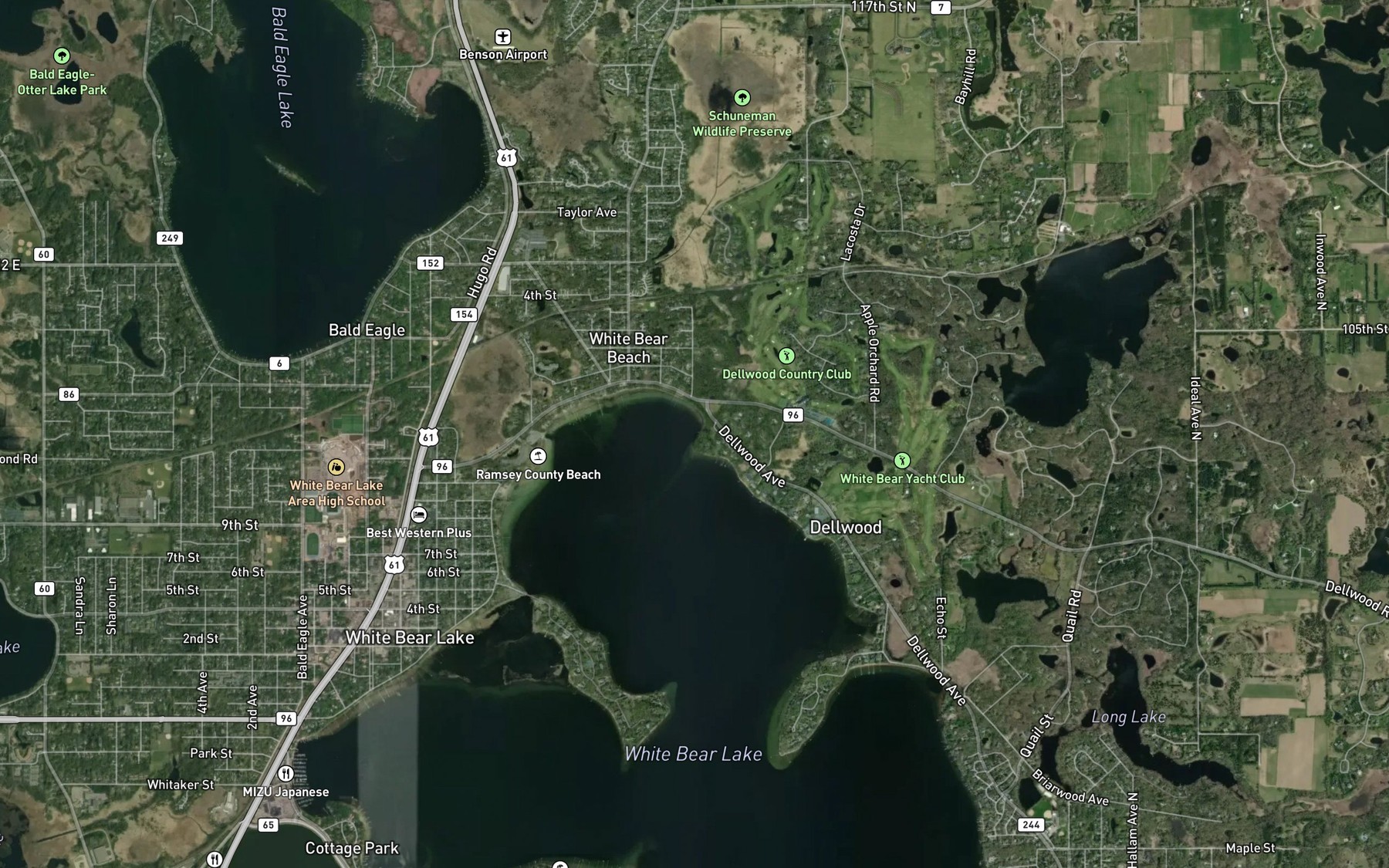 Satellite map of the Spot 1