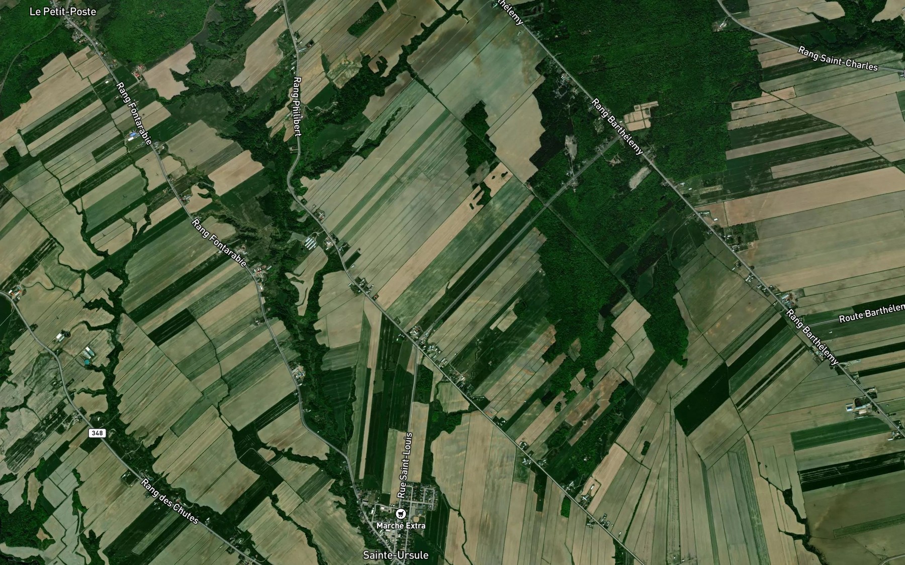 Satellite map of the Cours d'eau Lessard