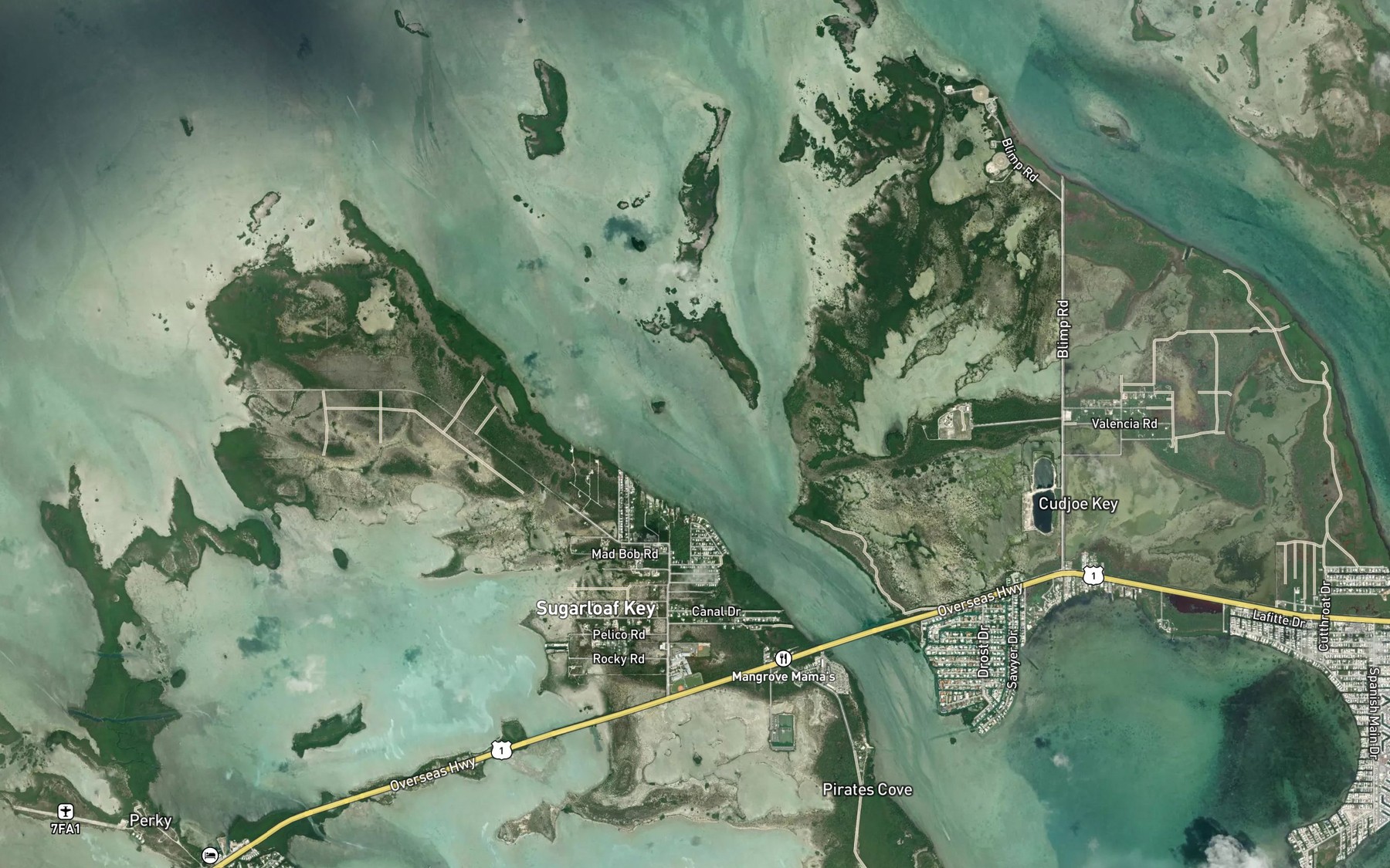 Satellite map of the Bow Channel