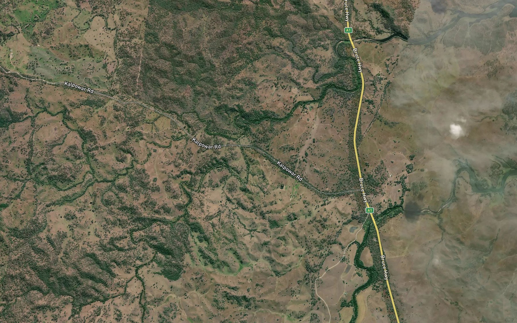 Satellite map of the Middle Creek