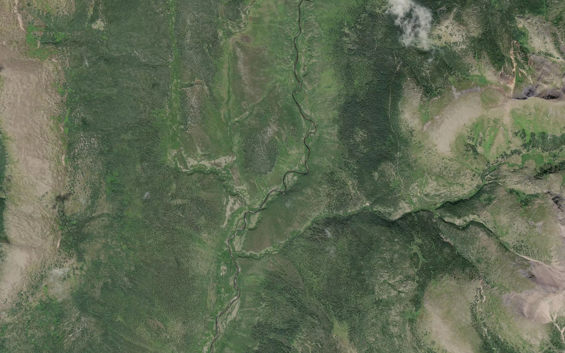 Satellite map of the Antoine Louis Creek
