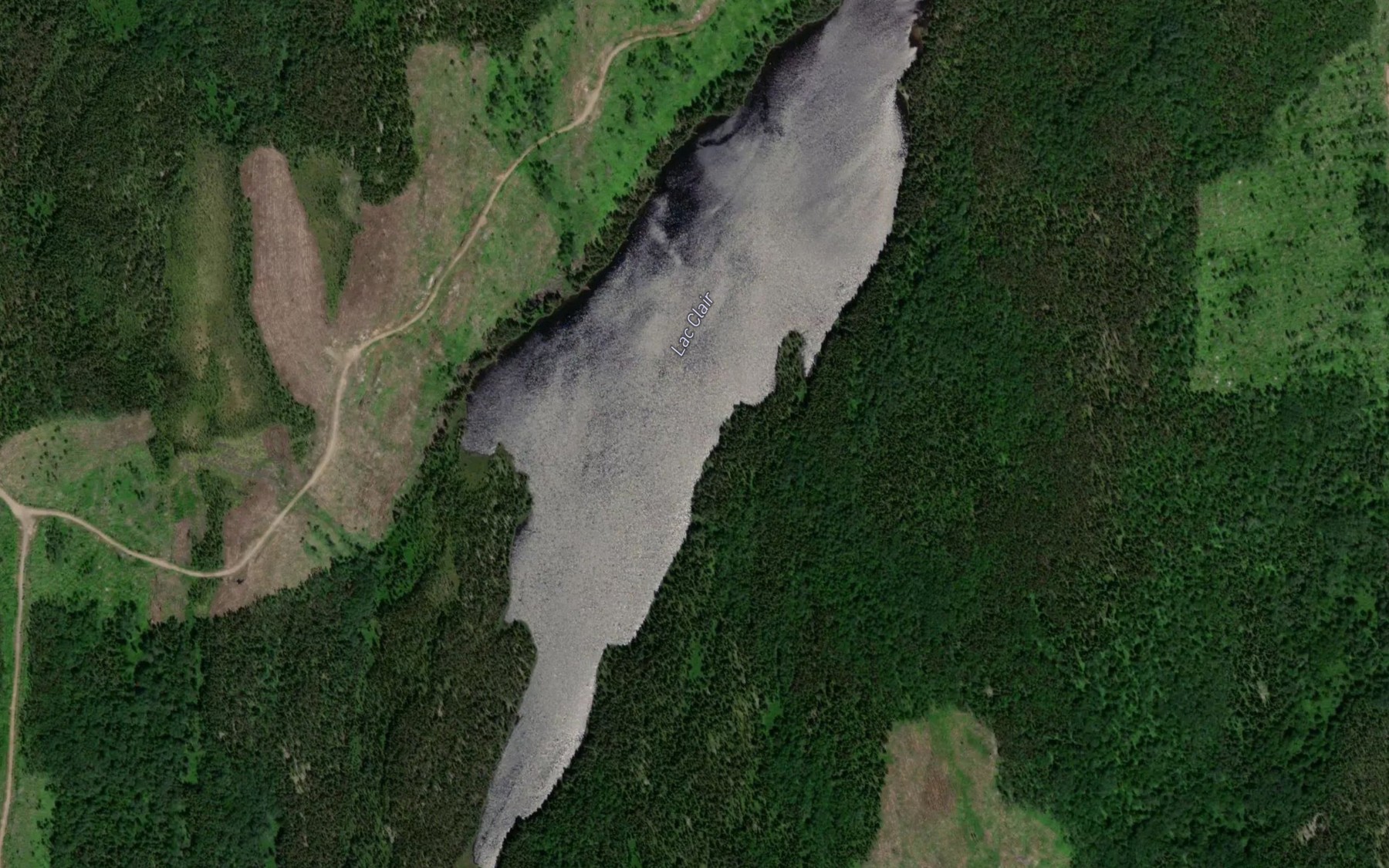 Satellite map of the Lac Clair