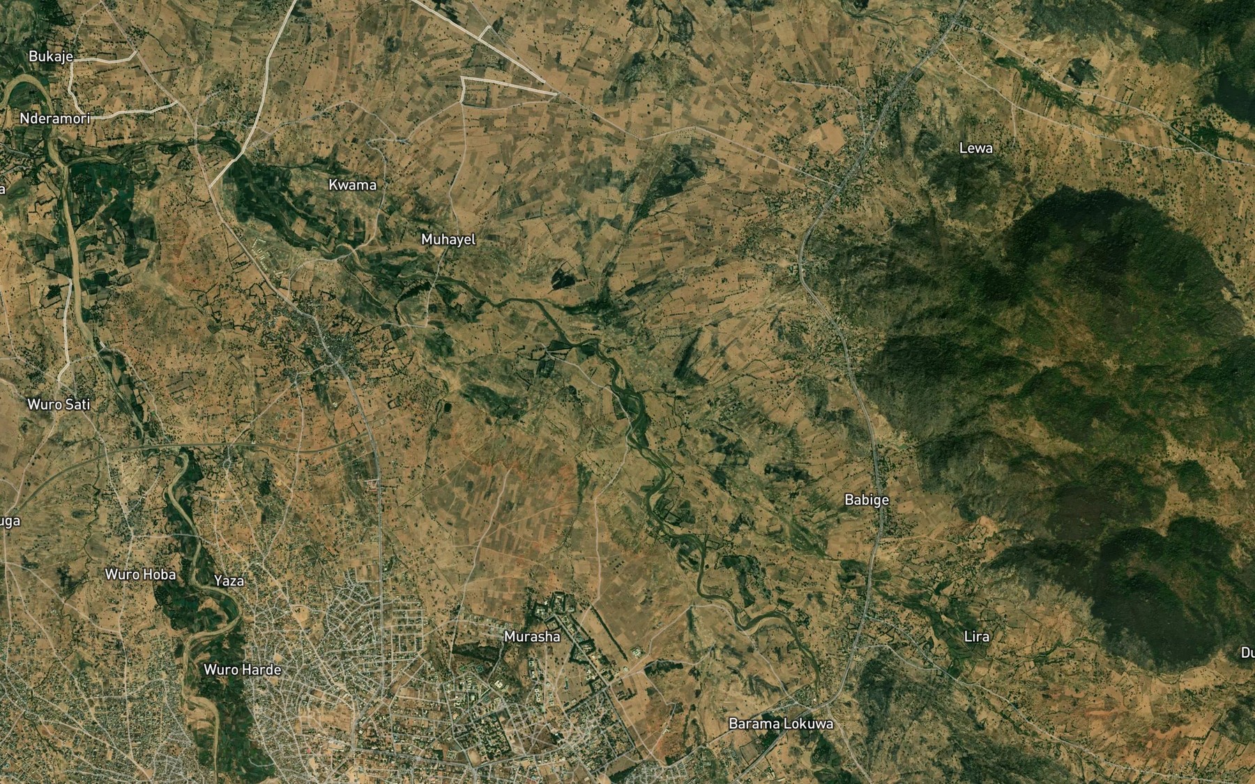 Satellite map of the Mayo Koma