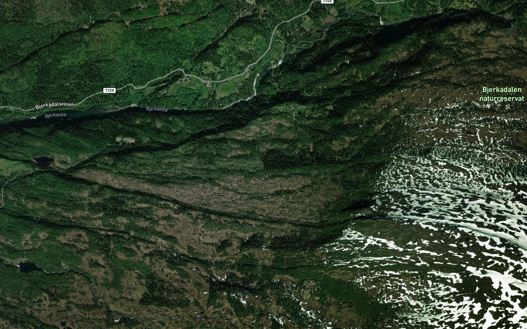 Satellite map of the Snabelaga