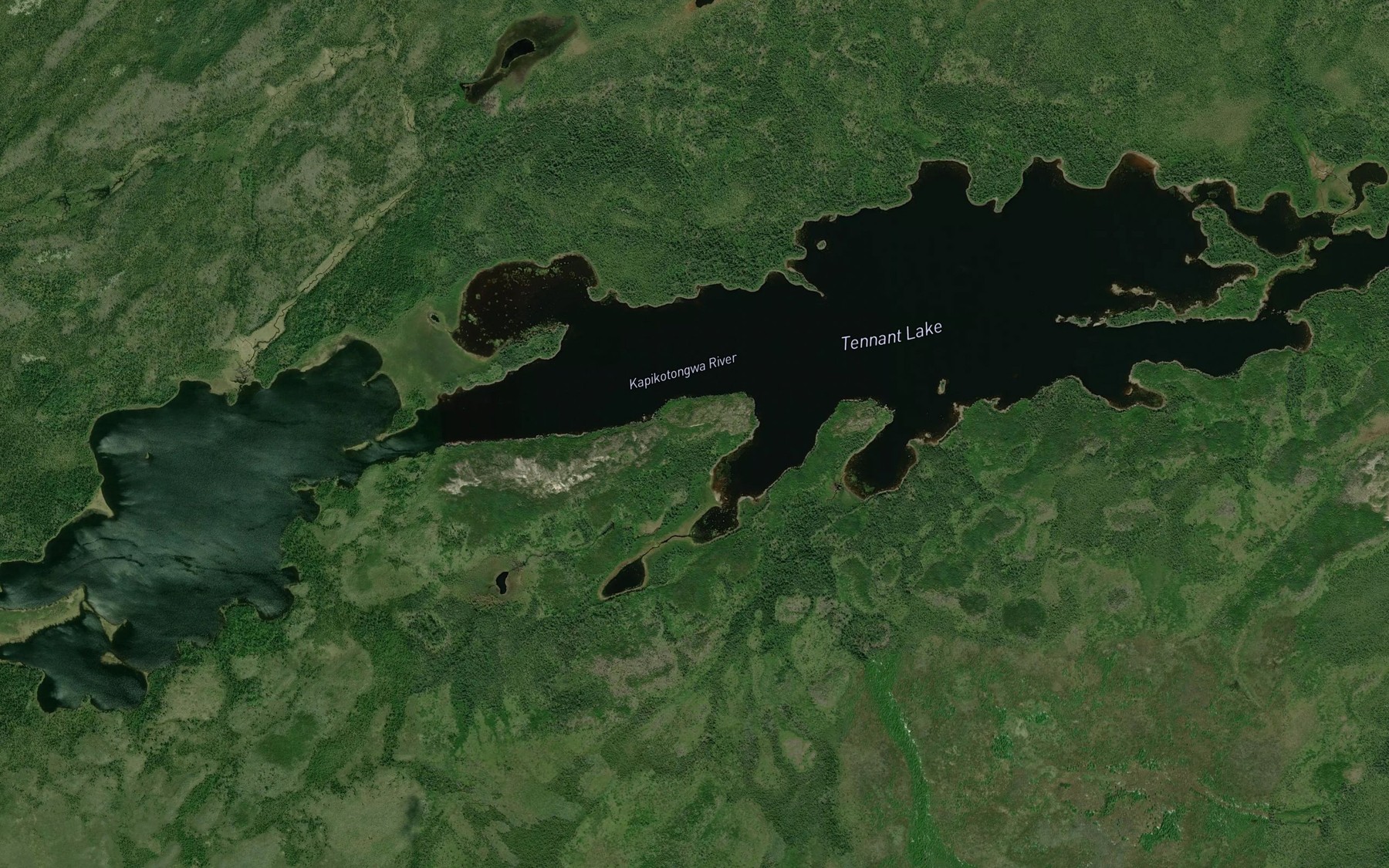 Satellite map of the Tennant Lake