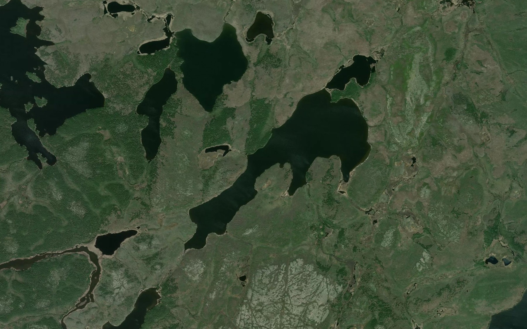 Satellite map of the Spock Lake