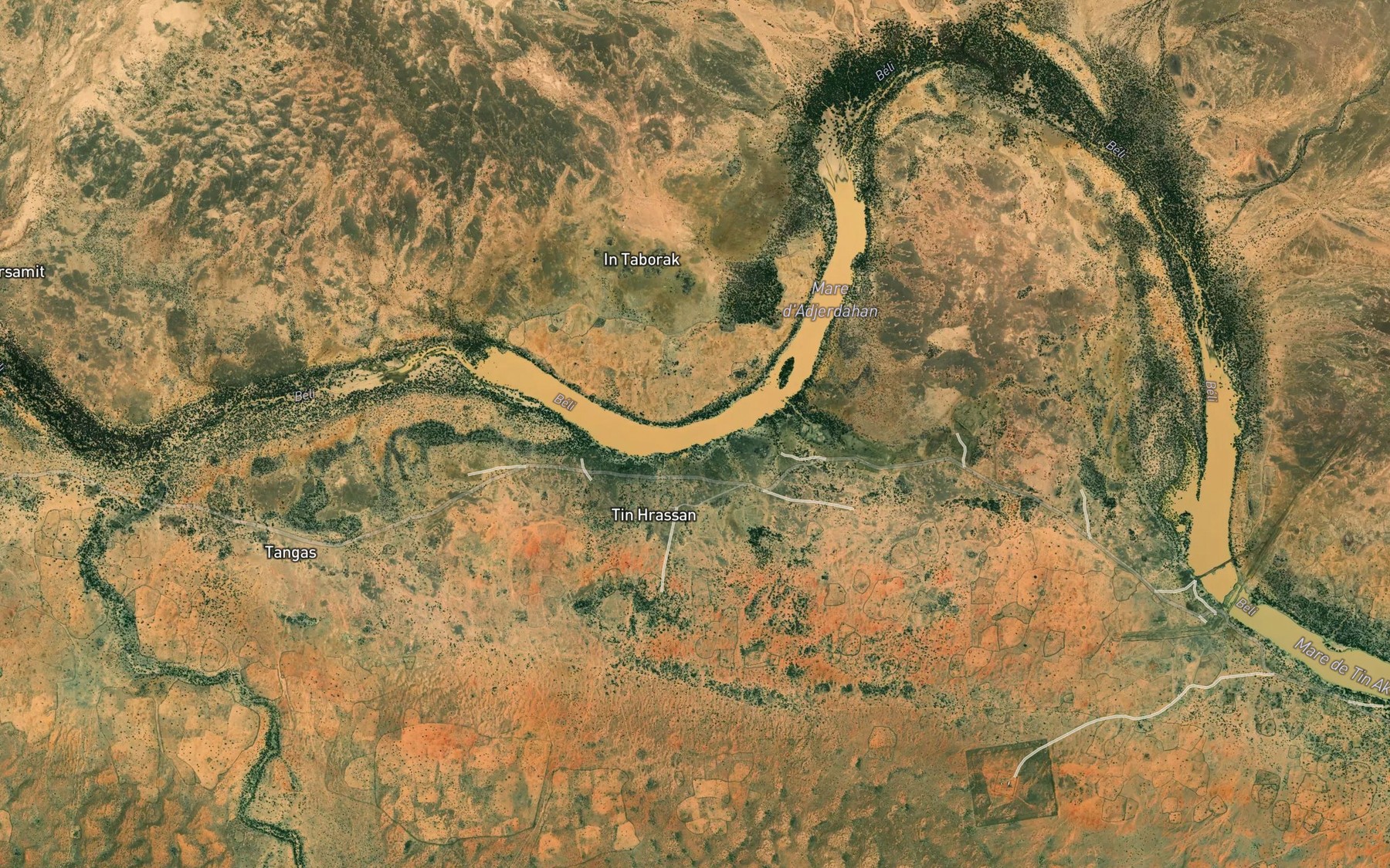 Satellite map of the Ti-n-Hrassan