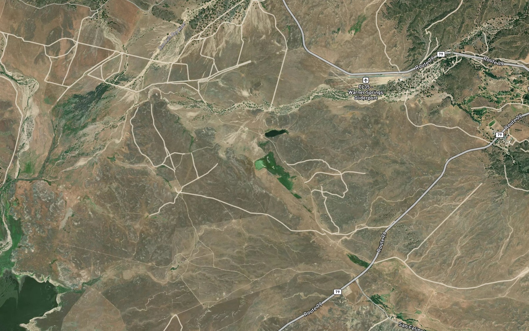 Satellite map of the Big Lake
