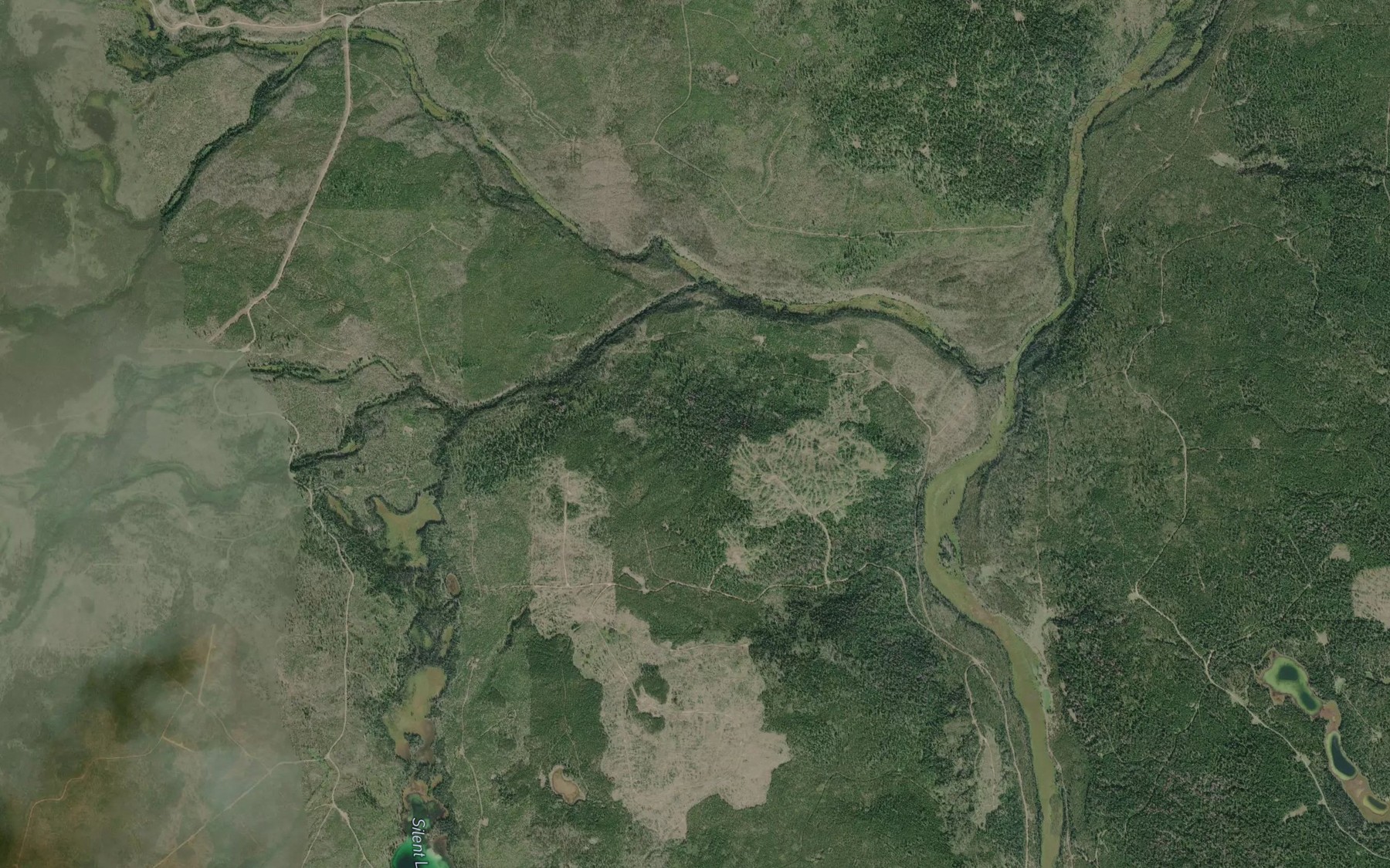Satellite map of the Taylor Creek