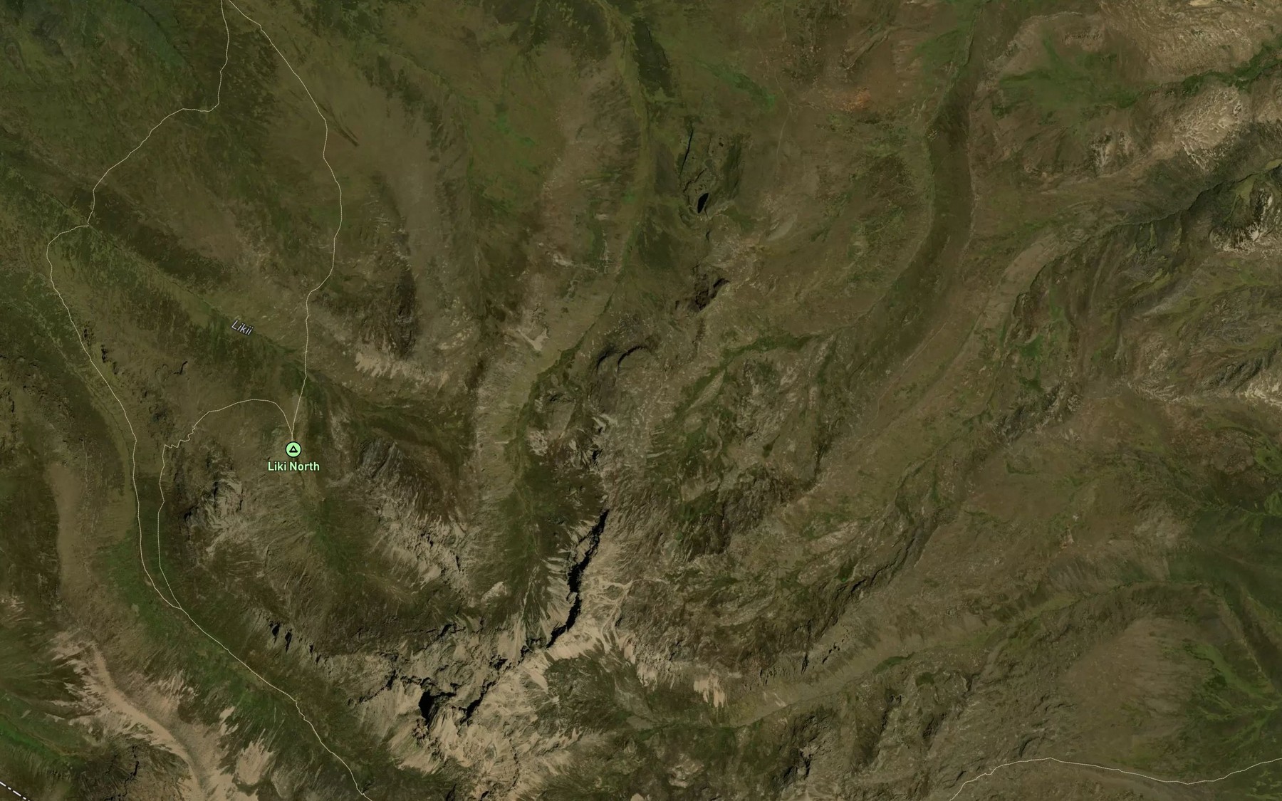 Satellite map of the Hook Tarn