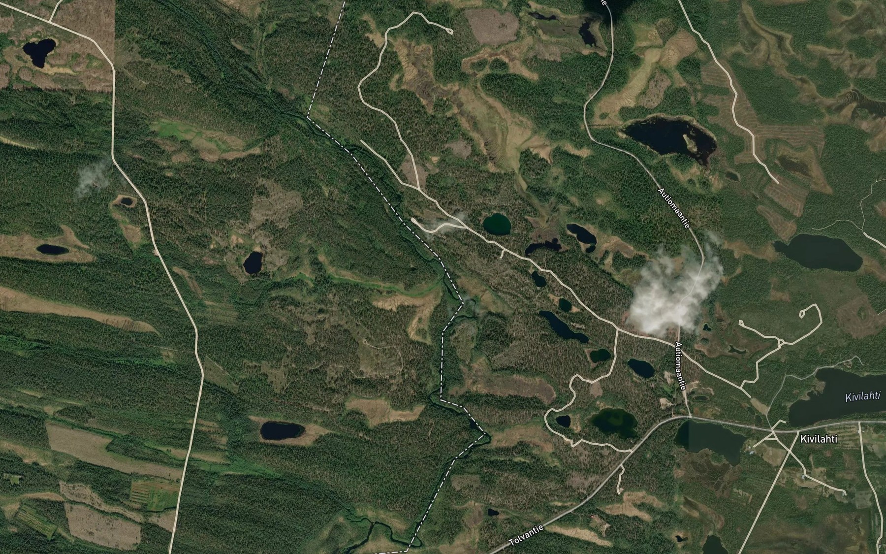 Satellite map of the Uusipuro