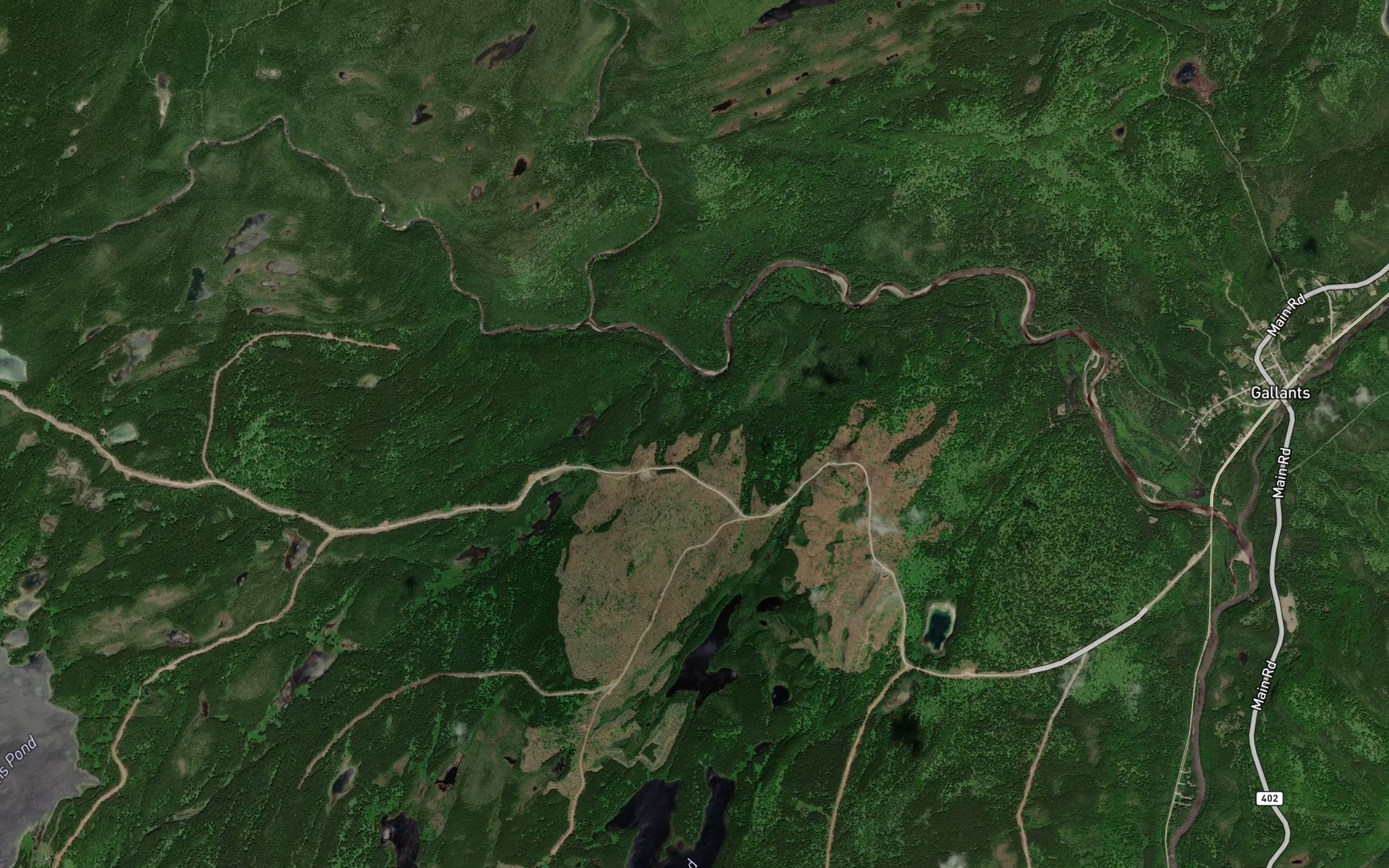 Satellite map of the West North Brook