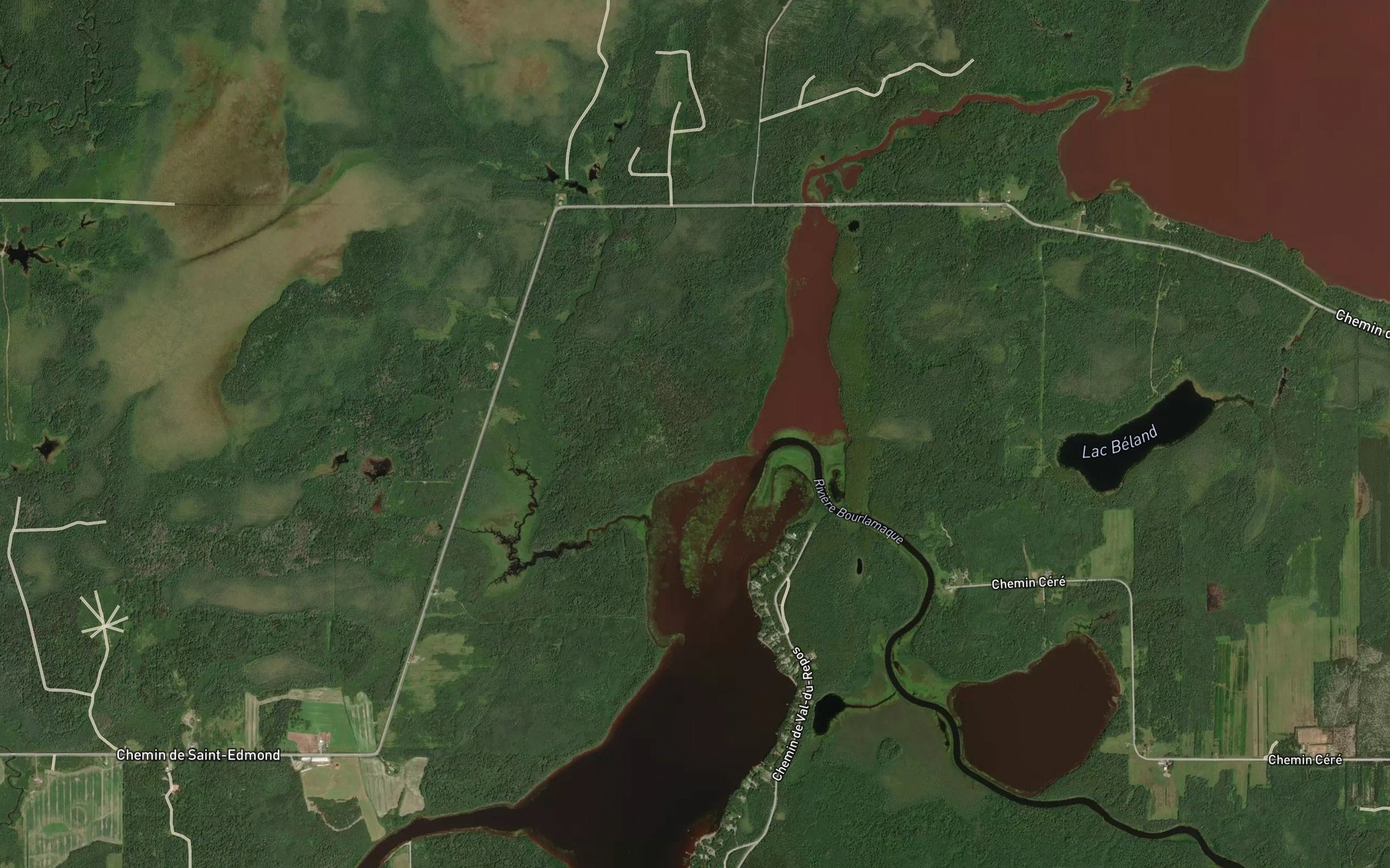 Satellite map of the Ruisseau Pepin
