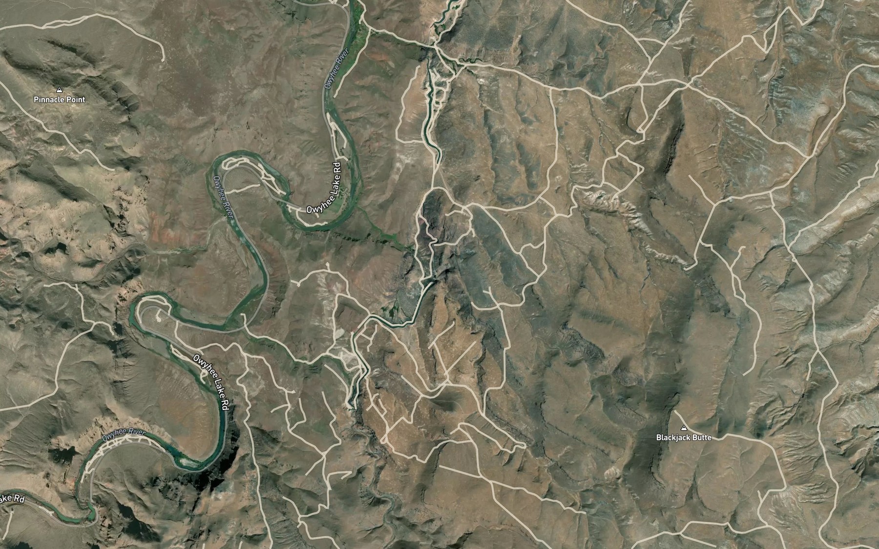 Satellite map of the Black Willow Siphon