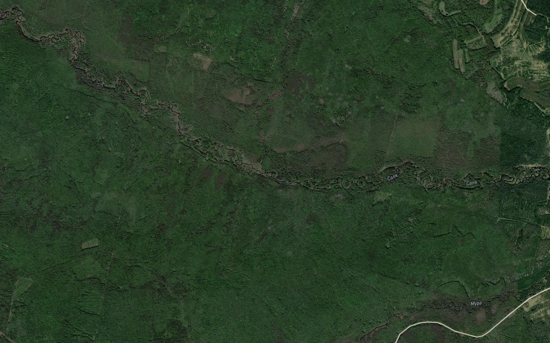 Satellite map of the Tyuma