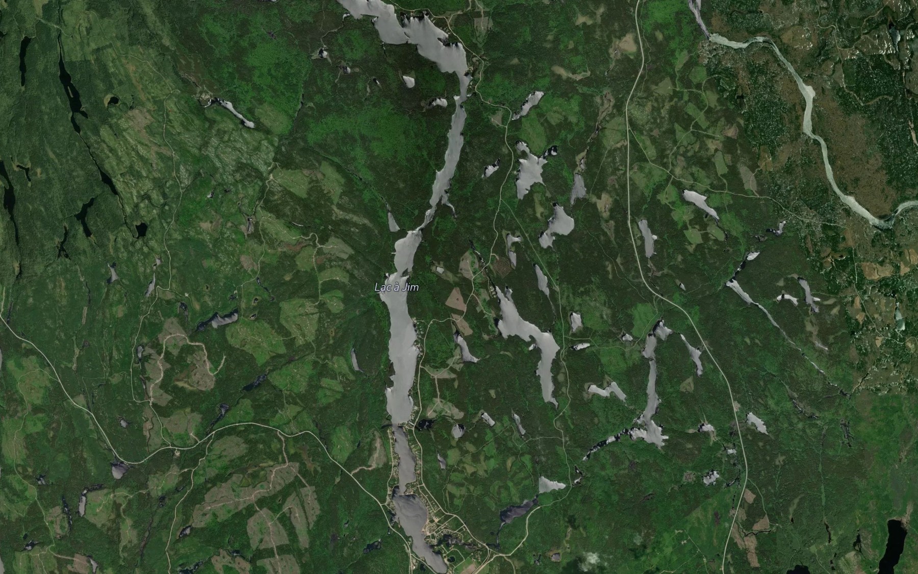 Satellite map of the Lac a Jim