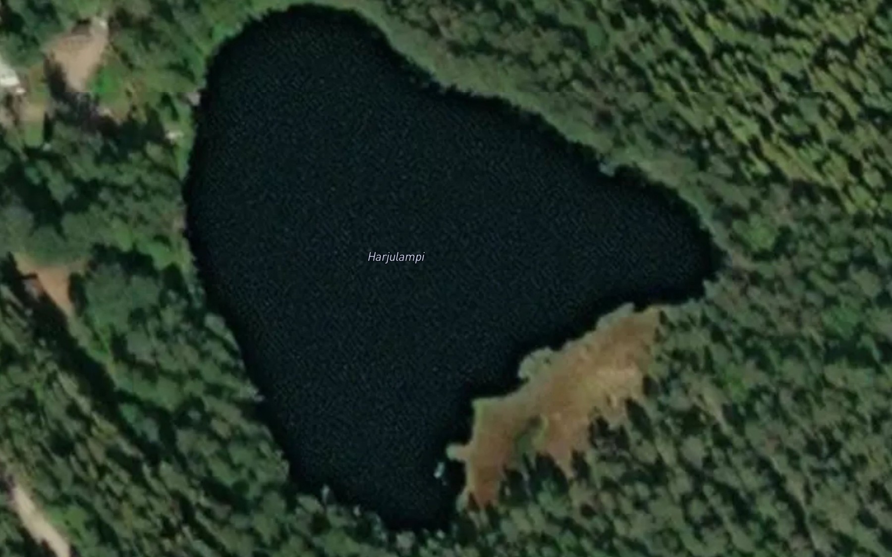 Satellite map of the Harjulampi
