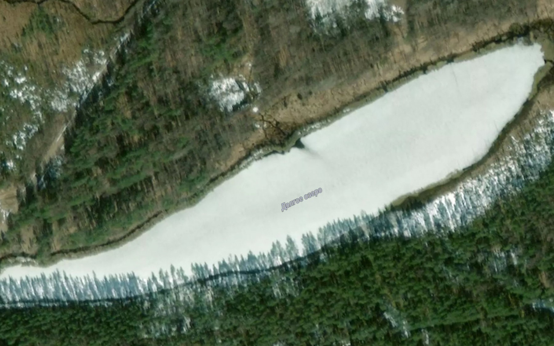 Satellite map of the Ozero Dolgoye