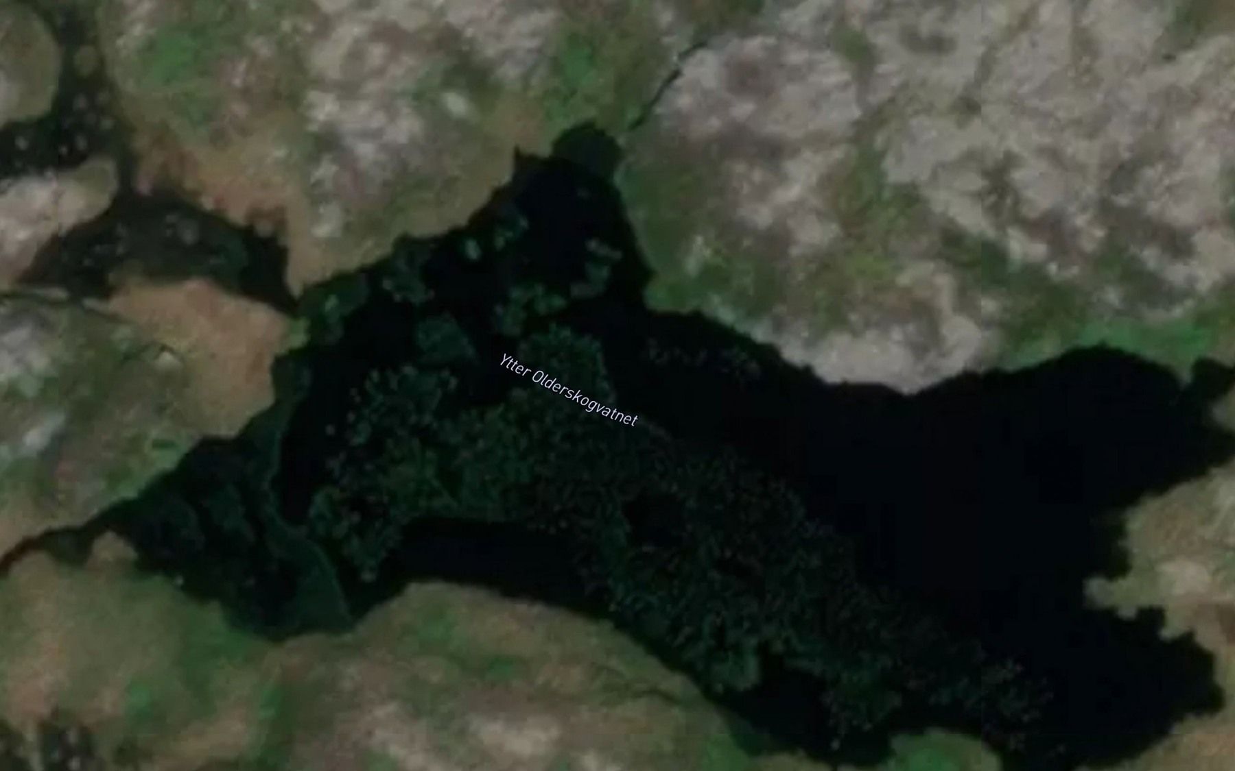 Satellite map of the Ytter Olderskogvatnet